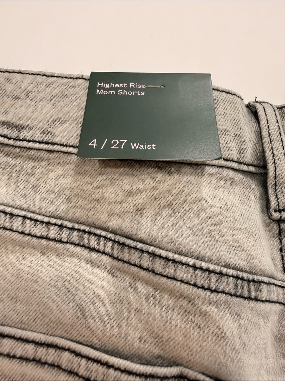 wild fable Acid Wash High-Rise Denim Shorts - Gray - Picture 2 of 4